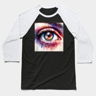 Psychedelic looking abstract illustration of an eye Baseball T-Shirt